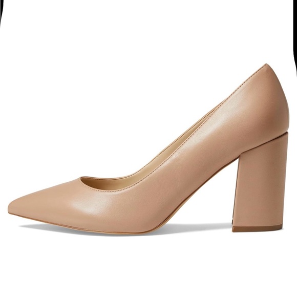 Nine West Nude Block Heel Pumps - Picture 2 of 7